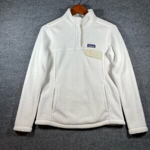 Patagonia Re-Tool Snap T Polartec Fleece Pullover Women's Medium White